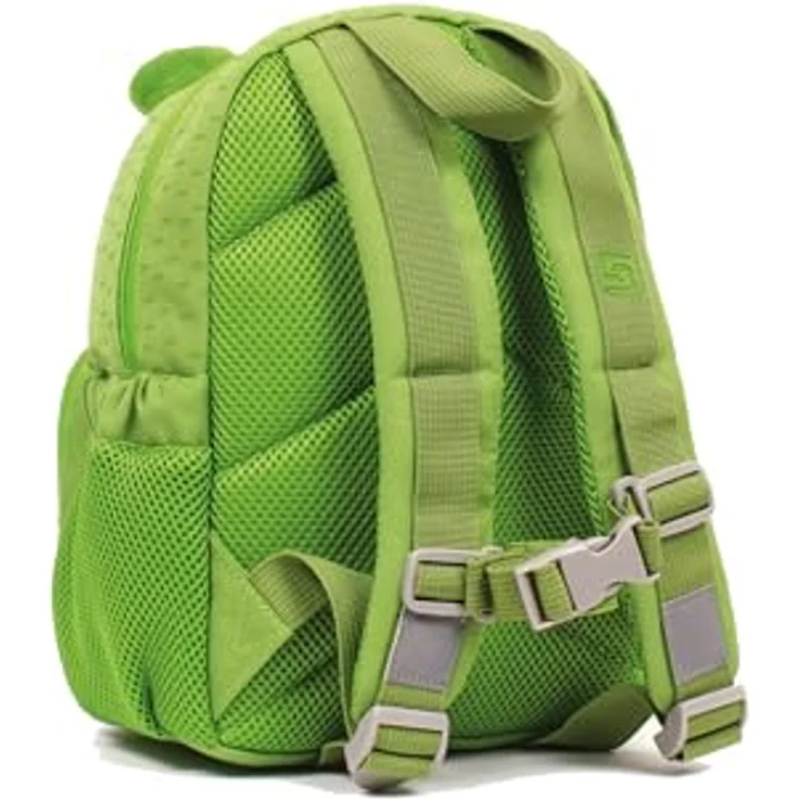 Schneiders Kindergartenrucksack Sir Frogerick, aus recycelten PET-Flaschen, grün, mit verstellbaren Schultergurten und Reißverschluss-Hauptfach – Bild 2