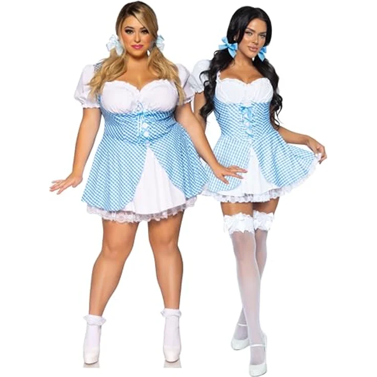 Scala Gingham Kostüm, blauer und weißer Anzug, Größe S, modern und sexy mit hoher Bewegungsfreiheit – Bild 3