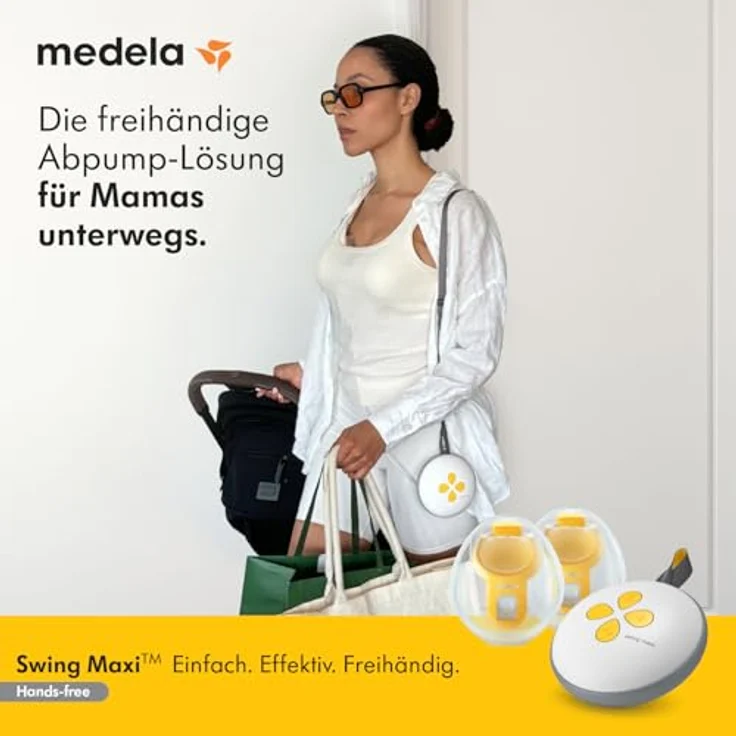 Medela Swing Maxi Hands-free, Elektrische Doppelmilchpumpe mit intuitivem Design, App-Connectivity und ultraleichtem Aufbau – Bild 2