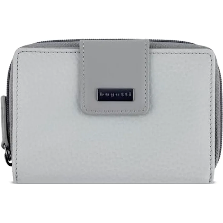 bugatti Sina Geldbörse, RFID Schutz, 100% Leder, 13.5 cm, hellgrau