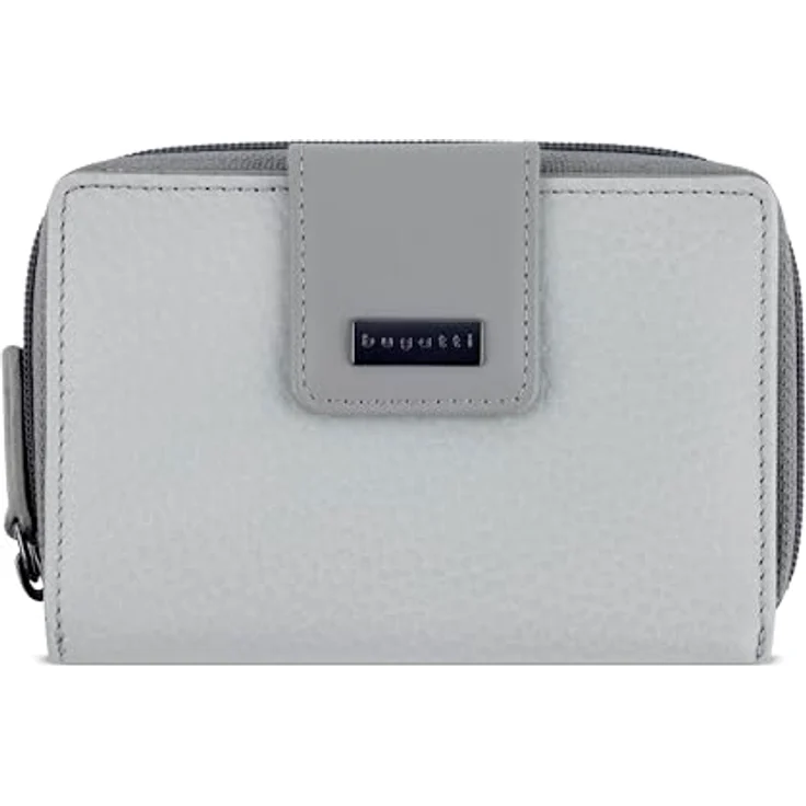 bugatti Sina Geldbörse, RFID Schutz, 100% Leder, 13.5 cm, hellgrau – Bild 1