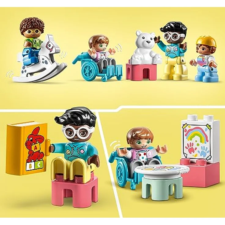 LEGO 10992 DUPLO Spielspaß in der Kita, Lern-Spielzeug für Kleinkinder ab 2 Jahren, Set mit Bausteinen und 4 Figuren inkl. Vorschullehrerin – Bild 4