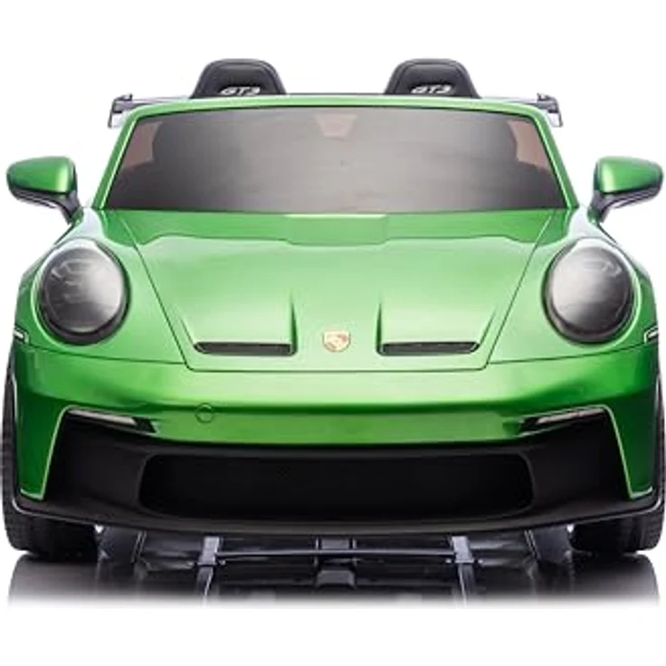 FINOOS Kinder Elektroauto Porsche 911 GT3, 2-Sitzer mit 2,4GHz Fernbedienung, 4x 200 Watt Motoren, grün, für 1-7 Jahre – Bild 2