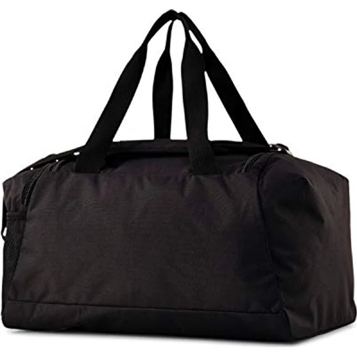PUMA Sporttasche FUNDAMENTALS SPORTS BAG S, Kindersporttasche mit mehreren Reißverschlussfächern, gepolsterten Trägern und auffälligem PUMA Formstrip, schwarz – Bild 4