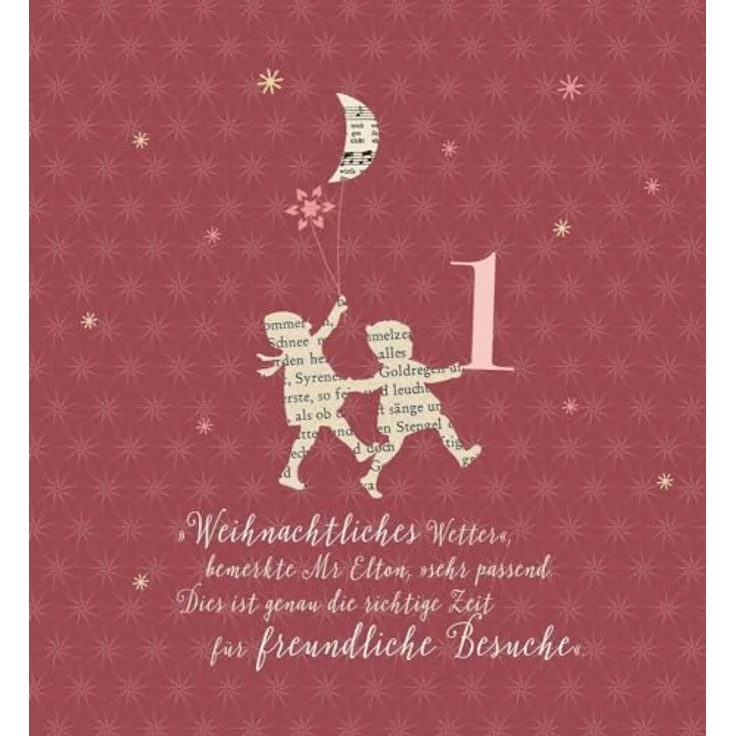 Coppenrath Verlag Adventskalenderbuch zum Aufschneiden, literarischer Advent mit 24 Texten von renommierten Autorinnen und Autoren, Glitzerleinen mit Goldfolie und Hochprägung – Bild 7
