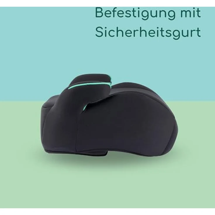 Bebeconfort Manga i-Safe Sitzerhöhung, leichte Sitzerhöhung, Befestigung mit Sicherheitsgurt, ab 6 Jahre bis zu 12 Jahren, 22-36 kg, 125-150 cm, Full Black – Bild 4