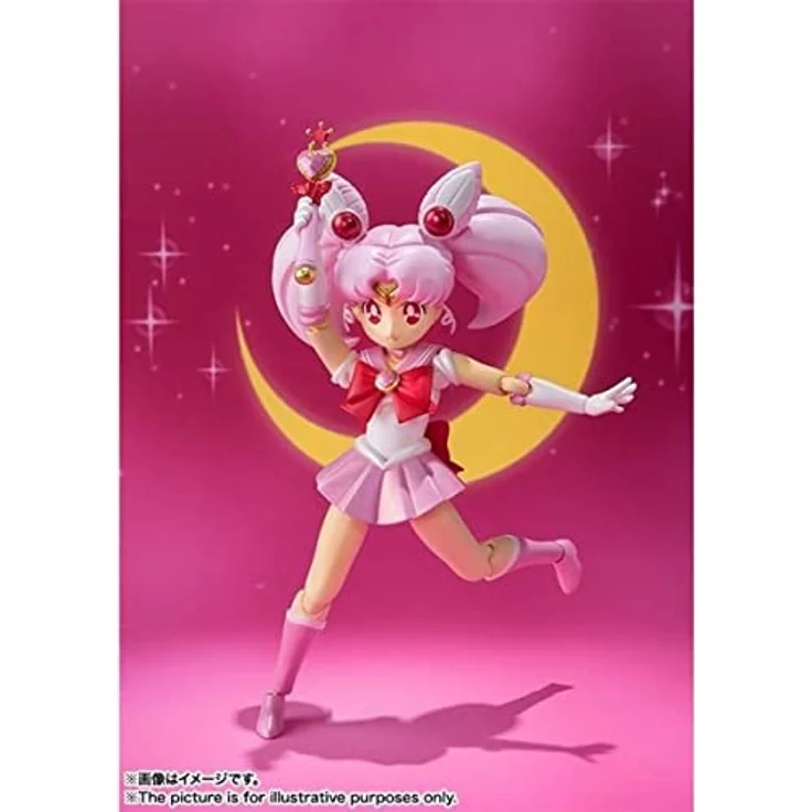 BANDAI Tamashi Nations - Pretty Guardian Sailor Moon - Sailor Chibi Moon (Animation Color Edition), S.H.Figuarts Sammelfigur, 18,1 cm hoch – Bild 3