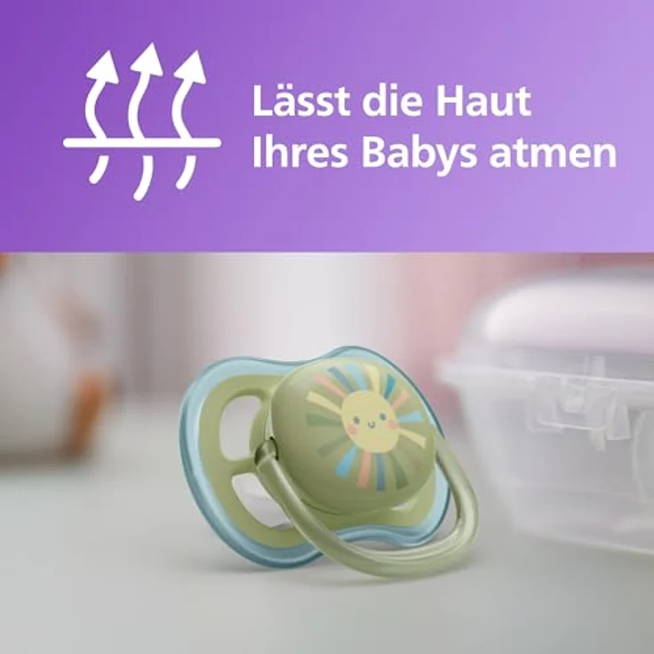 Philips AVENT Natural Response Geschenkset, Babyfläschchen 125ml mit Saugergröße 2, anti-kolik Schnuller, Modell SCD837/10 – Bild 4