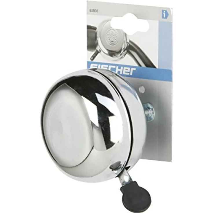 FISCHER Fahrradglocke im Retrolook, Silber/Verchromt – Bild 3
