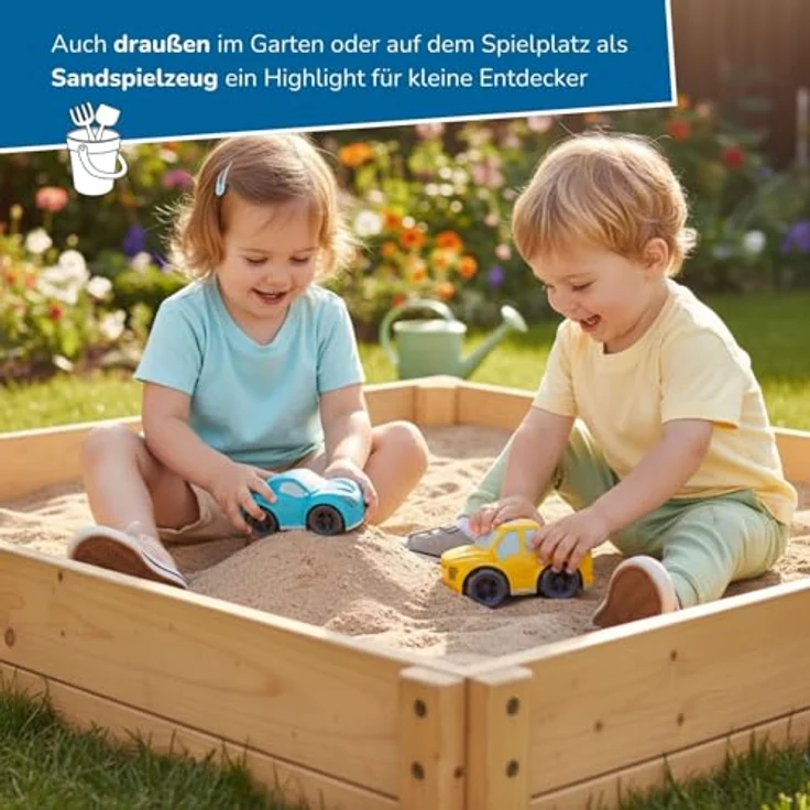 alldoro Spielzeug-Rennwagen Kleines Rennauto, Kunststoff-Weizenstroh-Mix, bunt, für Kinder ab 1 Jahr, zufällige Farbwahl – Bild 4