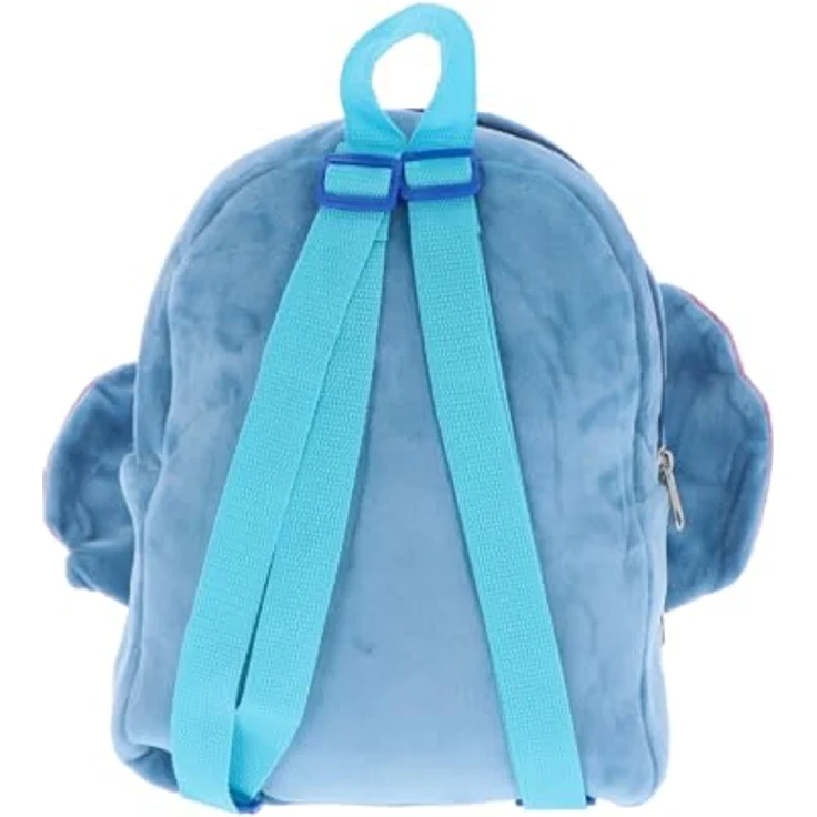 Lilo and Stitch Stitch Plüsch Rucksack, Kuscheliger Kinderrucksack mit Reißverschluss, leicht und bequem, Maße 32 x 27 x 10 cm, offizielles Lizenzprodukt – Bild 4