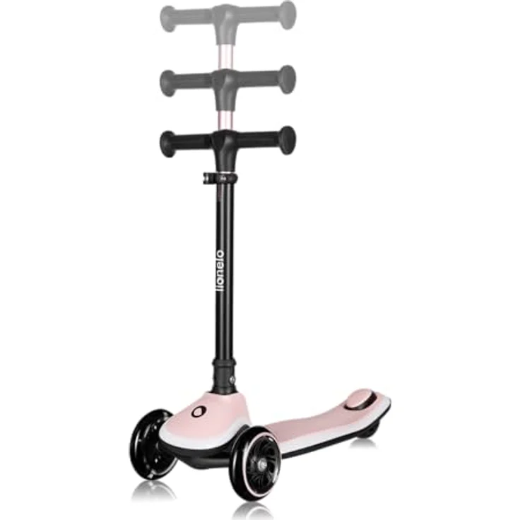 Lionelo MEY Kinder-Balance-Roller, dreirädriger Scooter mit Höhenverstellung, rutschfestem beleuchtetem Trittbrett, LED-Rädern und Korb, für Kinder ab 3 Jahren bis 50 kg – Bild 3