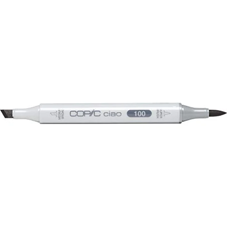 COPIC Ciao Marker Typ - 100, black, vielseitiger Layoutmarker, alkoholbasiert, mit einer mittelbreiten und einer Brush-Spitze – Bild 2