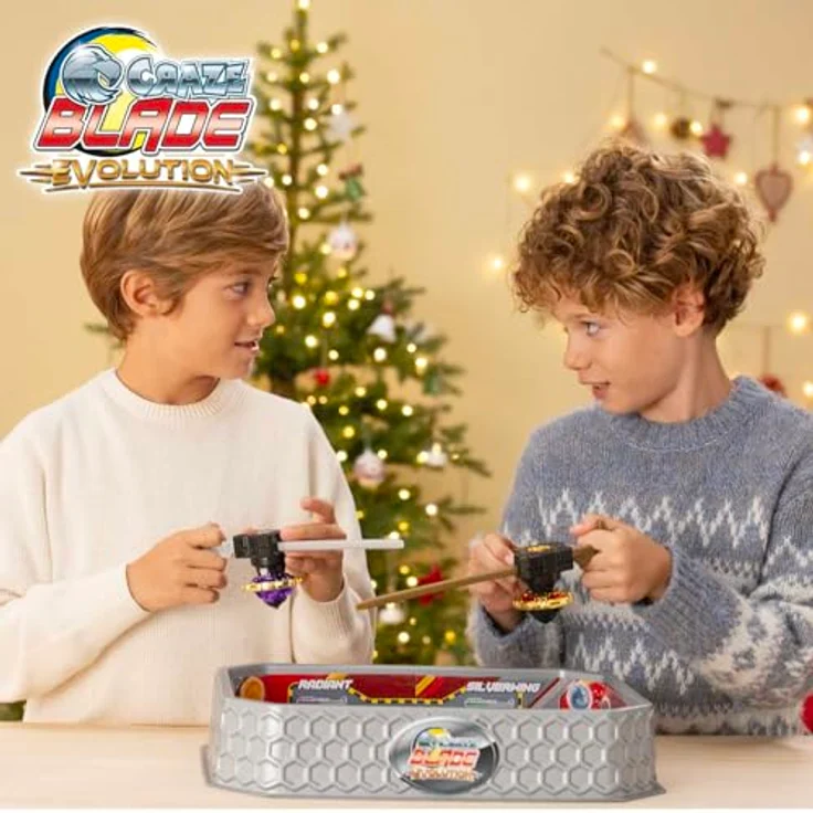 CRAZE BLADE Spielzeug Adventskalender – Kampfkreisel mit Battle Arena, 4 Premium-Kreisen in Gold und Silber, 24 Überraschungen für Kinder ab 8 Jahren – Bild 4