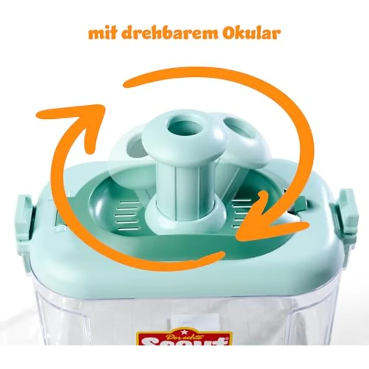 Simba Scout Lupenbecher – Klappbarer Insektenbeobachter mit ausziehbarem & drehbarem Okular, Tragegurt & Pinzette, Entdeckerspielzeug für Kinder, 15 cm, ab 3 Jahren – Bild 3