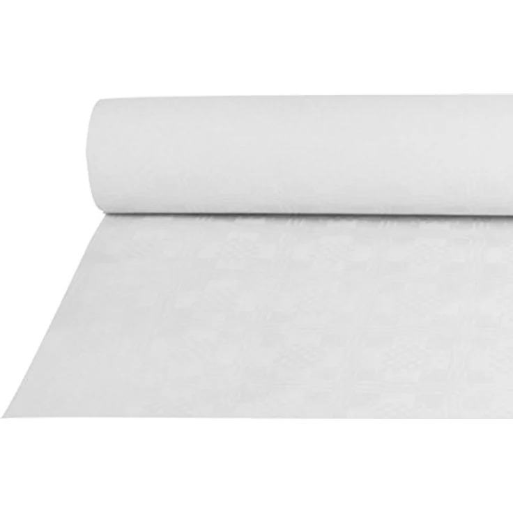 Papstar Tischtuchrolle / Papiertischtuch weiß (1 Rolle) mit Damastprägung, 50 x 1 m, robust, umweltfreundlich, für Gastronomie, Feste oder Haushalt, #12542 – Bild 2