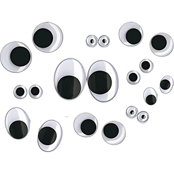 Rayher 8920900 Wackelaugen, sortiert, SB-Btl. 100 Stück