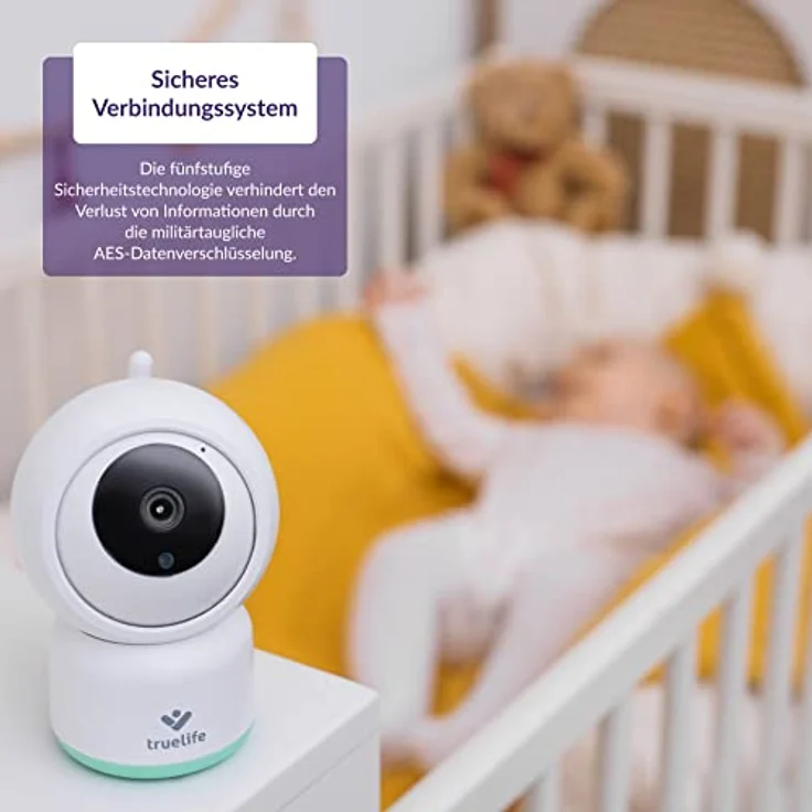 TrueLife NannyCam R3 Smart Überwachungskamera Innen, FullHD-Auflösung Kamera, Babyphone mit Kamera mit Bewegungserkennung, 2-Wege-Audio, Nachtsicht zu 10m, bis zu 128 GB Speicher auf SD Karte, Weiß – Bild 5