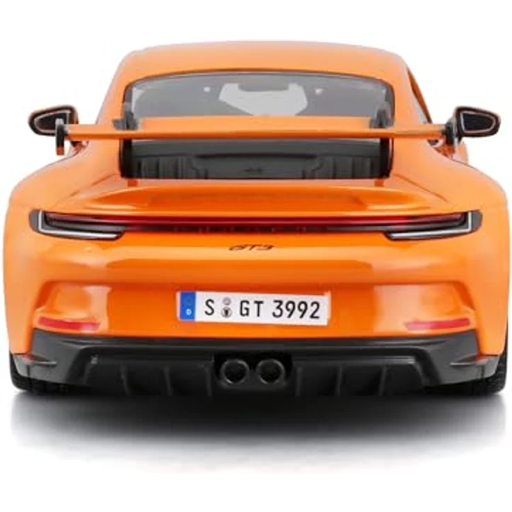 Bburago Porsche 911 GT3 (2021), Modellauto im Maßstab 1:24 mit beweglichen Türen, grün oder orange – Bild 3