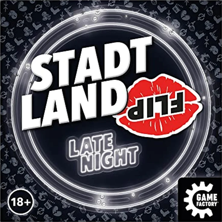 Game Factory 646311 Stadt Land Flip Late Night, das superschnelle Wortspiel für Erwachsene, für 2-6 Spieler ab 18 Jahren, Reisespiel in der praktischen Kartonbox – Bild 3