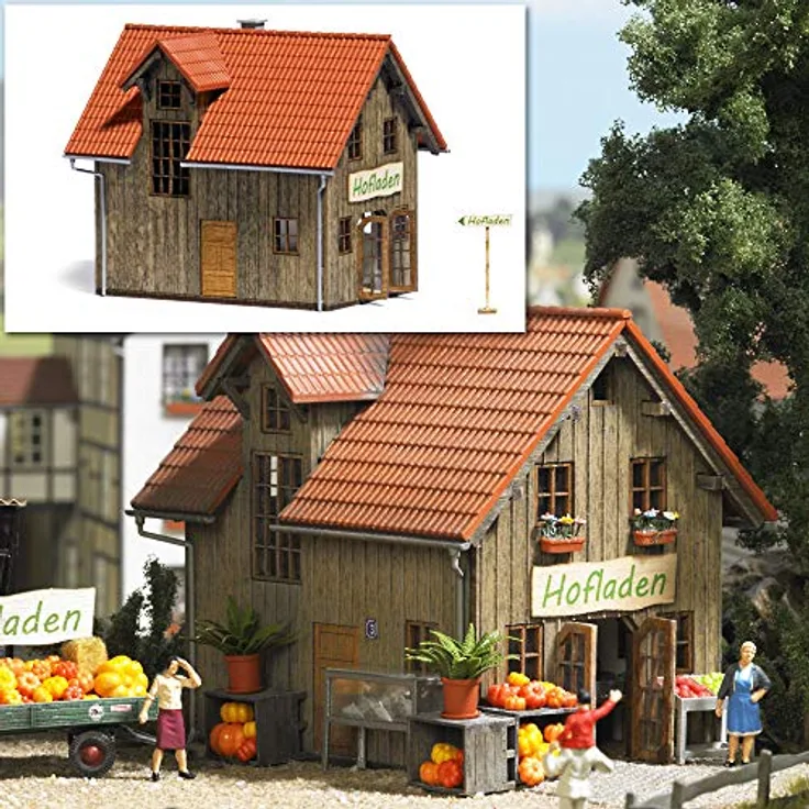Busch 1512 Farm Shop HO Structure Modellstruktur im Maßstab
