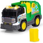 Dickie Toys Recycle Truck, Spielzeug-LKW mit Licht und Sound, 30 cm, inkl. Batterien, für Kinder ab 3 Jahren