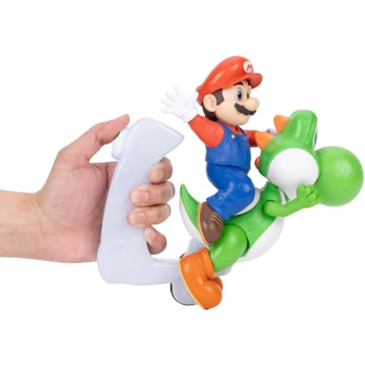 Jakks Pacific Super Mario Galaxy Movie Figur Mario reitet Yoshi, 20 cm Kunststoff, dynamische Flugpose, mehrfarbig, ab 3 Jahren – Bild 10