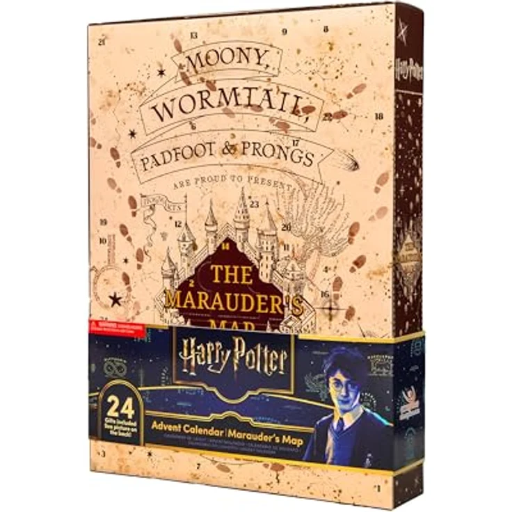 Cinereplicas Harry Potter Marauder's Map-2026 Edition Adventskalender mit 24 Artikeln, inkl. Socken, Aufkleber und Notizblock, One Size – Bild 1