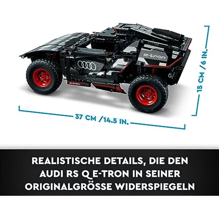 LEGO Technic Audi RS Q e-tron, ferngesteuertes Rallye-Auto-Spielzeug, Dakar-Rallye-Geländewagen, App-gesteuerter RC mit Control+, Geschenk für Jungen, Mädchen und Fans ab 10 Jahren zum Bauen 42160 – Bild 3