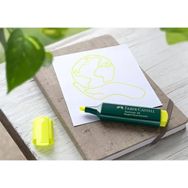 Faber-Castell 154806 - Textmarker Set TL 48, 6er Etui, Neon Farben, mit langlebiger Keilspitze, Strichbreite 1 - 5 mm, nachfüllbar – Bild 2
