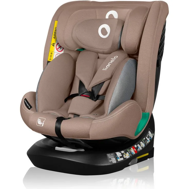 lionelo Autokindersitz BASTIAAN ONE i-SIZE, 4-in-1 Kindersitz mit Dri-Seat, 360 Grad Drehung, i-Size Zulassung, 0-36 kg, (Set)