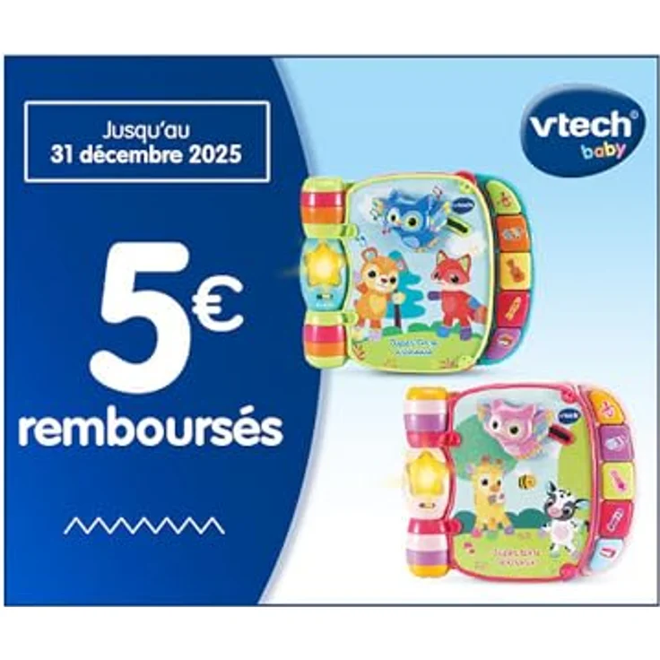 VTech Super Buch Verzaubert des Baby Loulous Rosa, interaktives Babybuch für 6 bis 36 Monate, mit Klaviertasten, 10 Melodien und 6 Kinderliedern auf Französisch – Bild 3