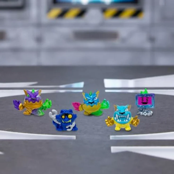 MRBEAST LAB MrBeast Lab Swarms Atomic-Serie Labor-Packung 2/5 Mini-Monster-Sammelfiguren (2,5 cm) mit 85+ Stück zum Sammeln, blau – Bild 3