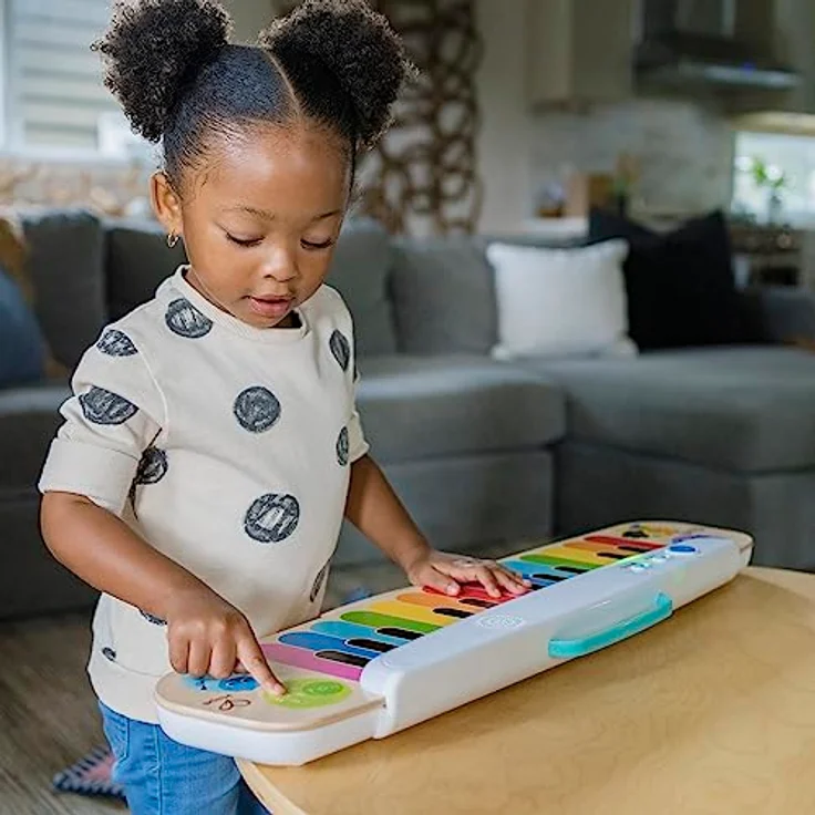 Baby Einstein, Hape, Notes & Keys Magic Touch Elektronisches Keyboard aus Holz für Kleinkinder, Über 150 Klänge und Melodien, Klavier-, Xylophon-, Hip-Hop- und Trommel-Klängen, ab 12 Monaten – Bild 3