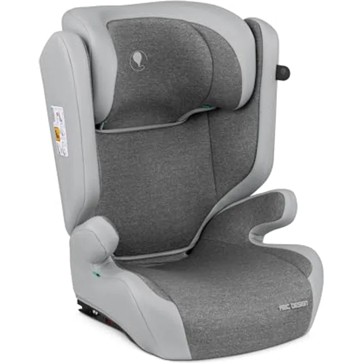 ABC Design Kindersitz Mallow 2 Fix i-Size (ab 3-12 Jahre) - Auch für Autos ohne Isofix - Pearl, Autositz Gruppe 2/3, Mitwachsendes System, höchste Sicherheit