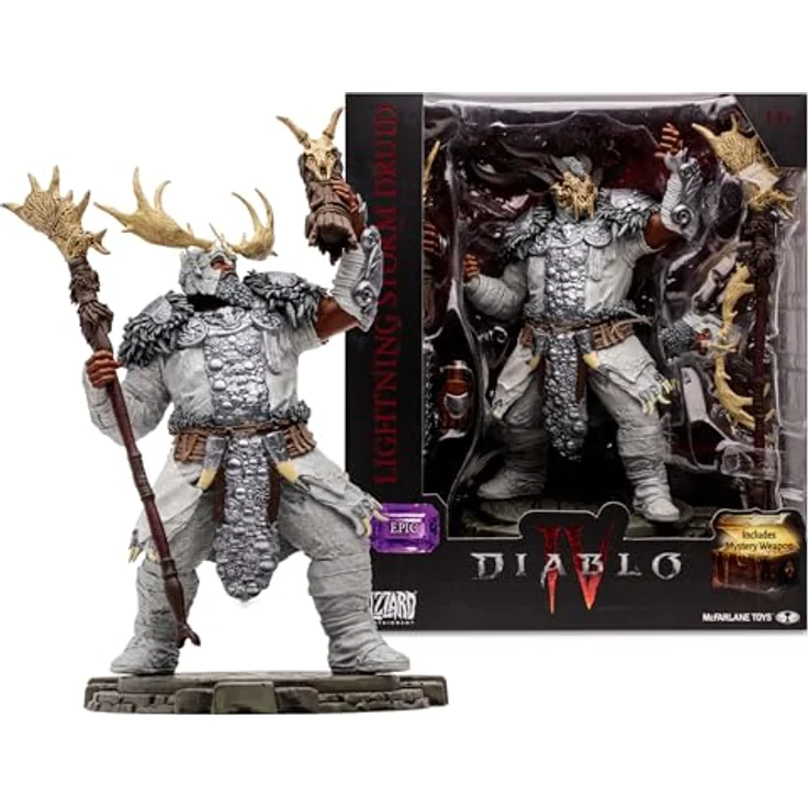 McFarlane Diablo 4 Actionfigur Druid (Epic), 15 cm mit Base und Sammelkarte, detailreich und beweglich – Bild 1