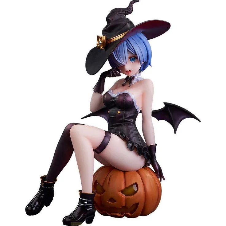 Kadokawa Re:ZERO -Starting Life in Another World- PVC Statue 1/7 Rem: Phantom Night Wizard Ver., 17 cm, detailreiche Sammelfigur mit Base in Fenster-Box