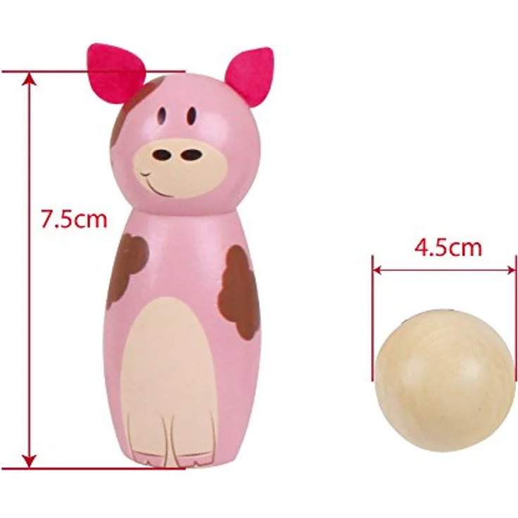 Bigjigs Toys Bauernhof Kegelspiel – Bild 2