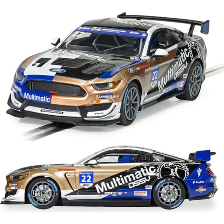 Scalextric C4403 Ford Mustang GT4 – Canadian GT 2021 – Multimatic Motorsport Cars – Weltmeister/Langstreckenrennen, lackiert – Bild 2