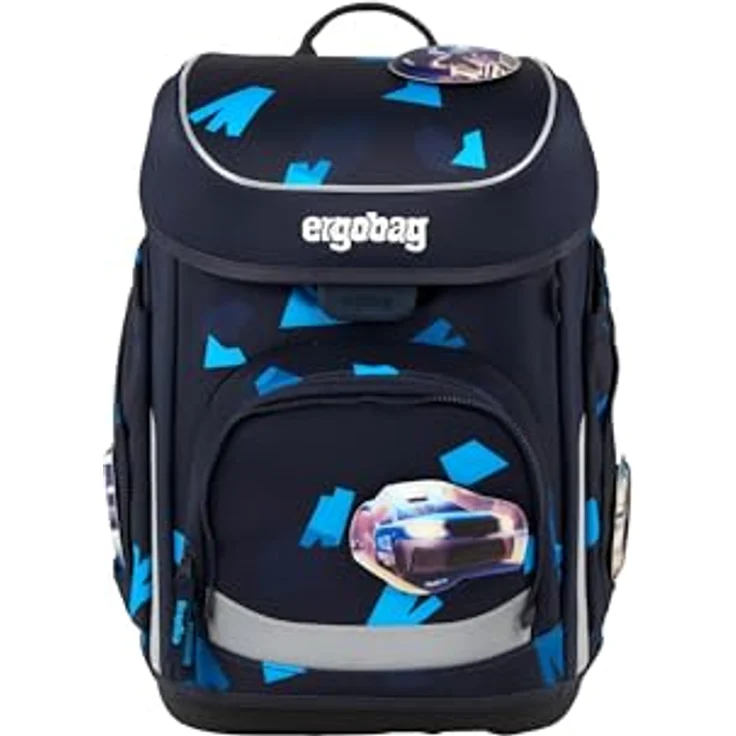 ergobag cubo Set, ergonomischer Schulranzen 5-teilig für 1. Klasse mit höhenverstellbarem Tragesystem, schwarz – Bild 3