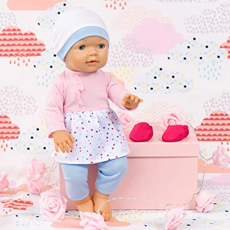 Bayer Puppenkleidung Kleid/Hose pink/bl. (Set, 5-tlg) mit Klettverschluss und Gummizug – Bild 5