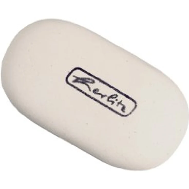Herlitz Radierer Speckgummi oval für Graphit weiß Blister (10314532) – Bild 2