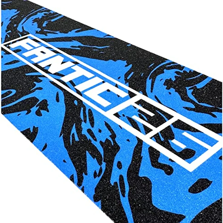 Fantic26 Stuntscooter Fantic26 Stunt-Scooter Griptape 58,5cm x 15,5cm Swirl Schwarz/Blau, reißfestes/wasserfestes PVC Material, extra starker Kleber – Bild 2