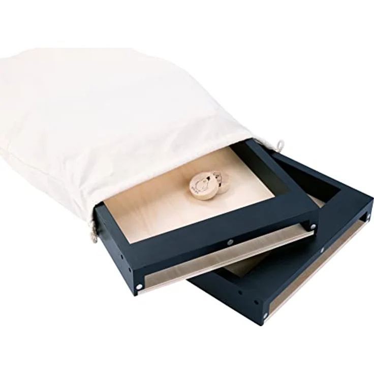 Engelhart Sjoelbak Spiel Bauernhof 80 cm - 2 Teilen für Kinder Holzen Scheiben - Holland Billard Shuffleboard Holz, Familienspiel aus Holz mit Farm-Motiv und 10 Pucks – Bild 5