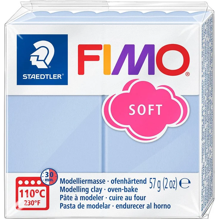 FIMO Modelliermasse soft Basisfarben, 57 g - Universell einsetzbare Modelliermasse in praktischer 8er-Portionierung – Bild 1