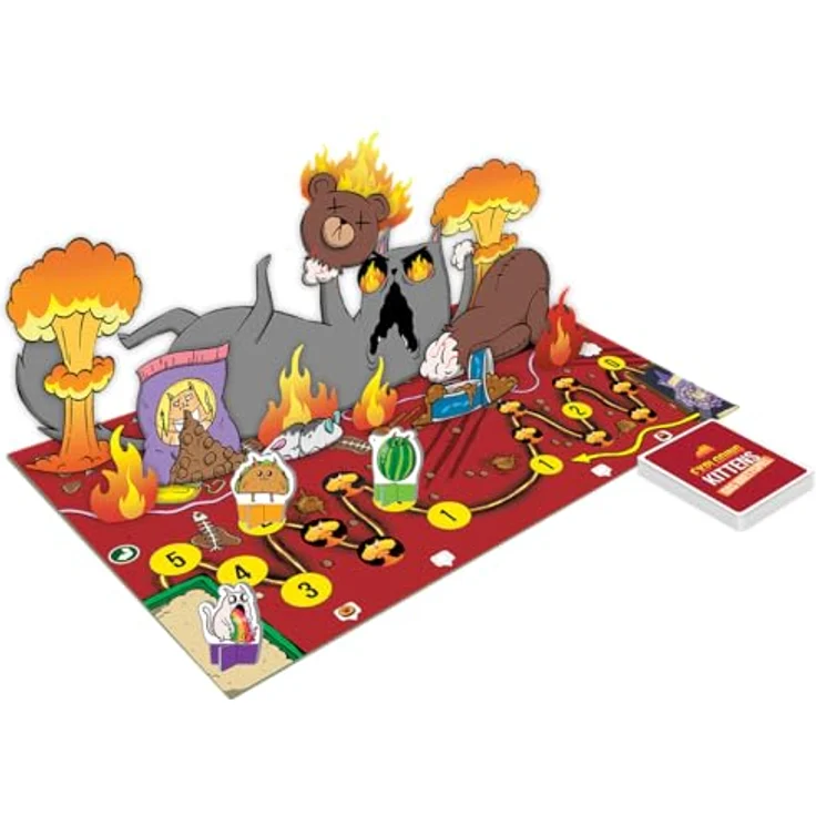 Exploding Kittens Exploding Kittens: Das Brettspiel, interaktives Partyspiel für 2-6 Spieler, ab 7 Jahren, 20 Minuten, Deutsch – Bild 4