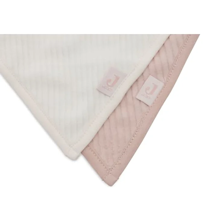 Jollein Sabberlätzchen Baby - Bandana - Velvet Rib, Wild Rose/Ivory - 2er Pack - Baumwolle, Polyester - Mit Klettverschluss - Babylatz - Lätzchen Baby – Bild 4
