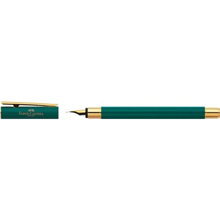 Faber-Castell Füller Neo Slim, Limited Edition in Gold Rainforest, Edelstahl Feder EF, Metall schaft grün – Bild 3