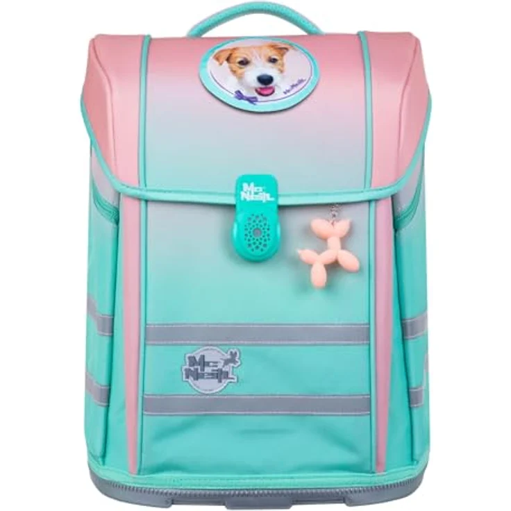 McNeill Schulranzen-Set PERFECTO, GRADIENT STRAWBERRY, 5-teilig, ergonomisch, ClickFlex-Rückensystem, 22 l, mit Reflektoren – Bild 2