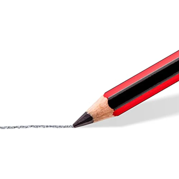 STAEDTLER Tradition Bleistifte 6B Härtegrad, 12 Stück, hochwertig, bruchsicher, leicht radierbar, leicht spitzzbar – Bild 3